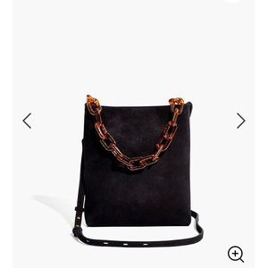 The Slim Brooklyn crossbody in black suede